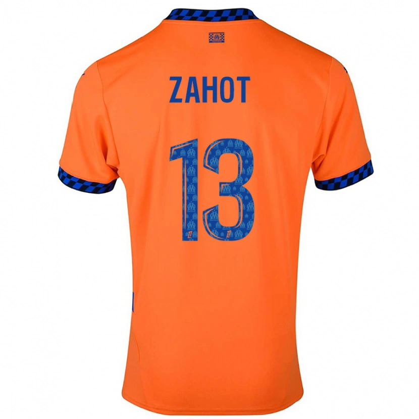 Danxen Uomo Maglia Sarah Zahot #13 Arancione Blu Scuro Kit Gara Third 2024/25 Maglietta