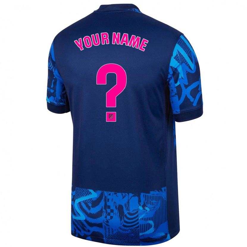 Danxen Uomo Maglia Il Tuo Nome #0 Blu Reale Kit Gara Third 2024/25 Maglietta