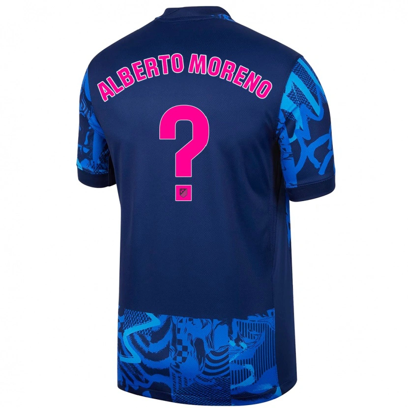 Danxen Uomo Maglia Alberto Moreno #0 Blu Reale Kit Gara Third 2024/25 Maglietta