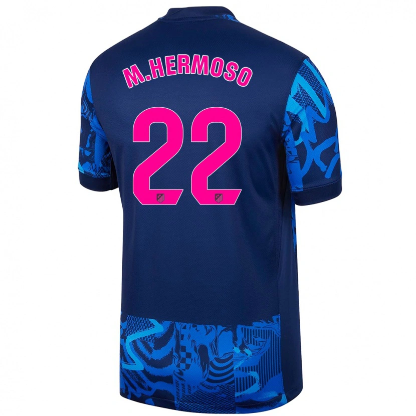 Danxen Uomo Maglia Mario Hermoso #22 Blu Reale Kit Gara Third 2024/25 Maglietta