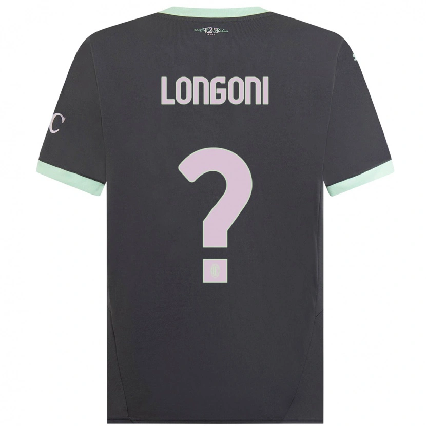 Danxen Uomo Maglia Alessandro Longoni #0 Grigio Kit Gara Third 2024/25 Maglietta