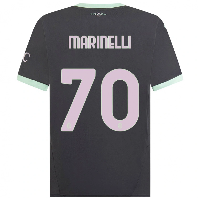 Danxen Uomo Maglia Gloria Marinelli #70 Grigio Kit Gara Third 2024/25 Maglietta