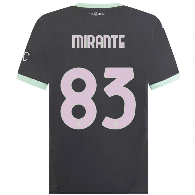 Danxen Uomo Maglia Antonio Mirante #83 Grigio Kit Gara Third 2024/25 Maglietta