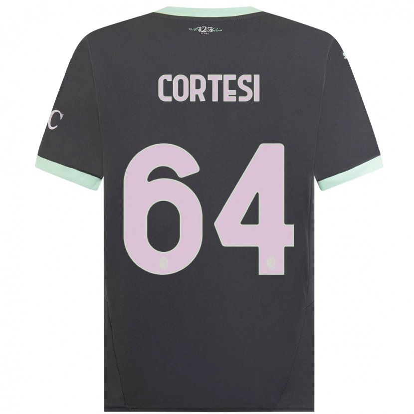Danxen Uomo Maglia Selena Cortesi #64 Grigio Kit Gara Third 2024/25 Maglietta