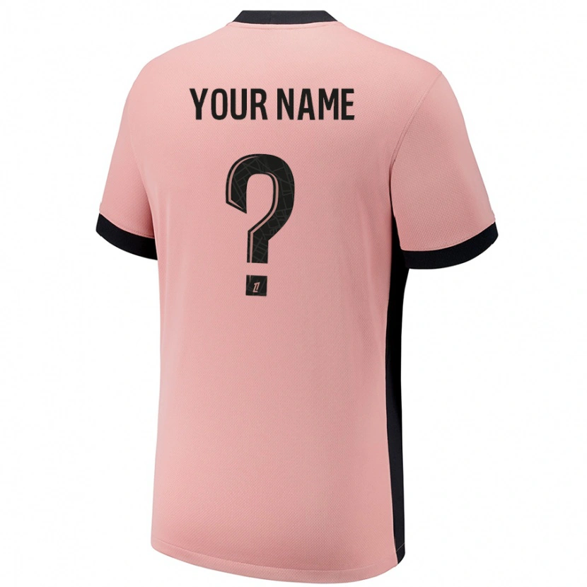 Danxen Uomo Maglia Il Tuo Nome #0 Rosa Ruggine Kit Gara Third 2024/25 Maglietta