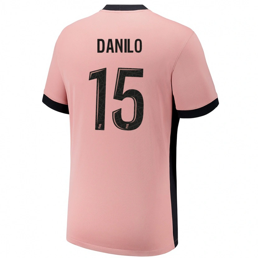 Danxen Uomo Maglia Danilo Pereira #15 Rosa Ruggine Kit Gara Third 2024/25 Maglietta