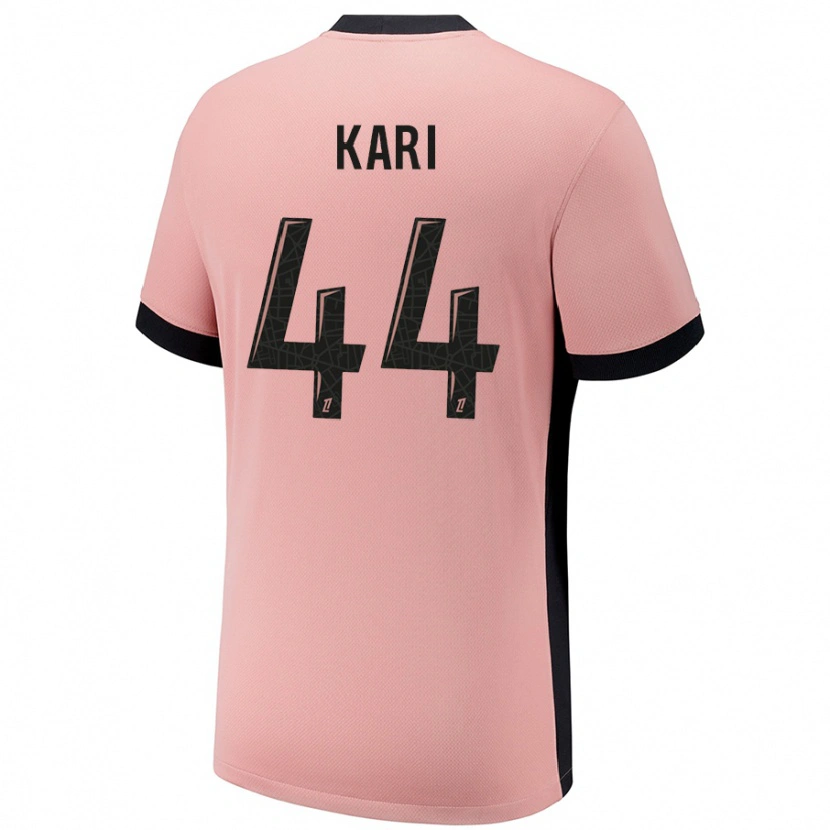 Danxen Uomo Maglia Ayman Kari #44 Rosa Ruggine Kit Gara Third 2024/25 Maglietta