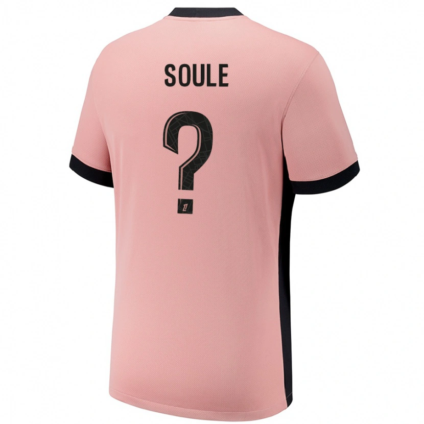 Danxen Uomo Maglia Chams Soule #0 Rosa Ruggine Kit Gara Third 2024/25 Maglietta