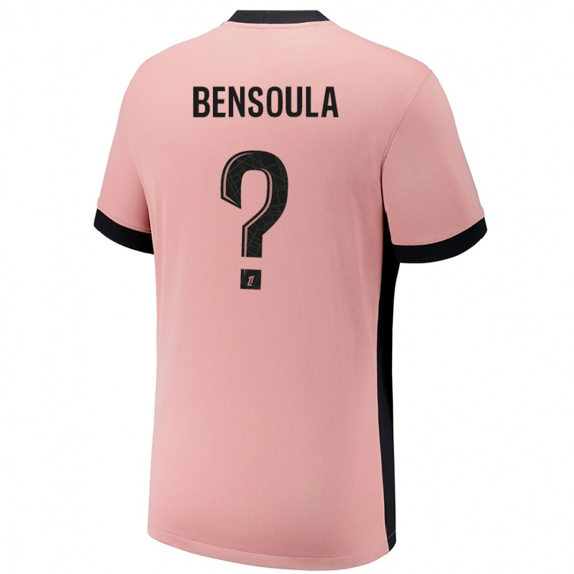 Danxen Uomo Maglia Kamil Bensoula #0 Rosa Ruggine Kit Gara Third 2024/25 Maglietta
