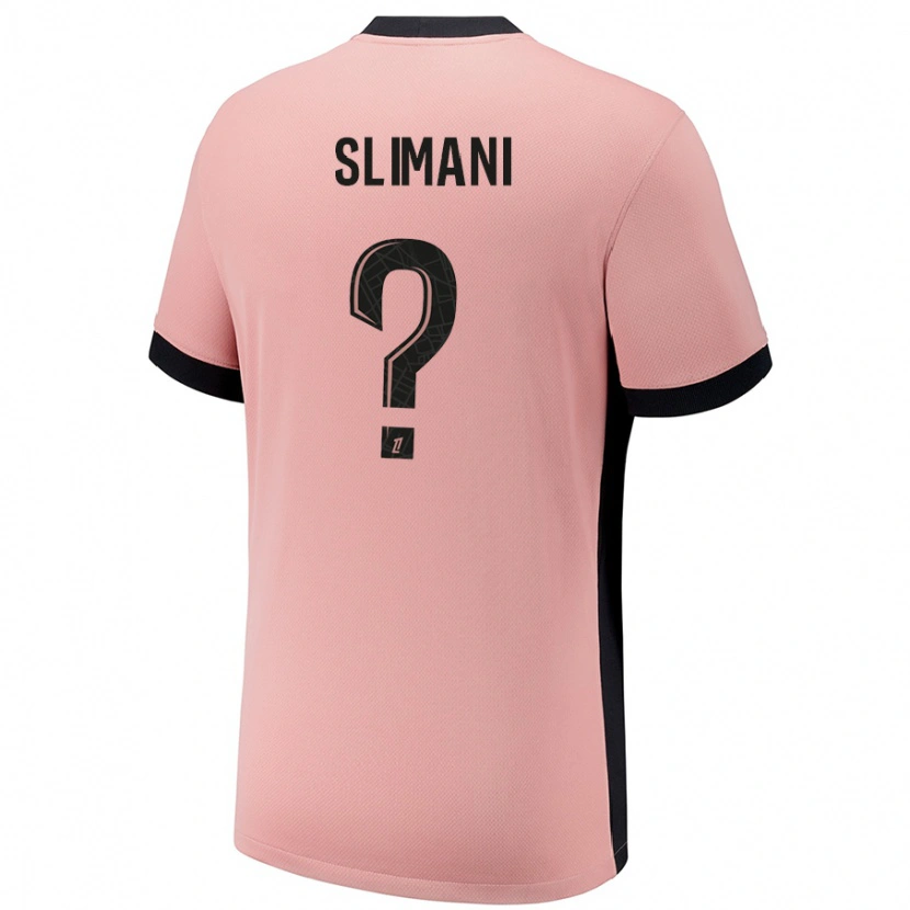 Danxen Uomo Maglia Yacine Slimani #0 Rosa Ruggine Kit Gara Third 2024/25 Maglietta