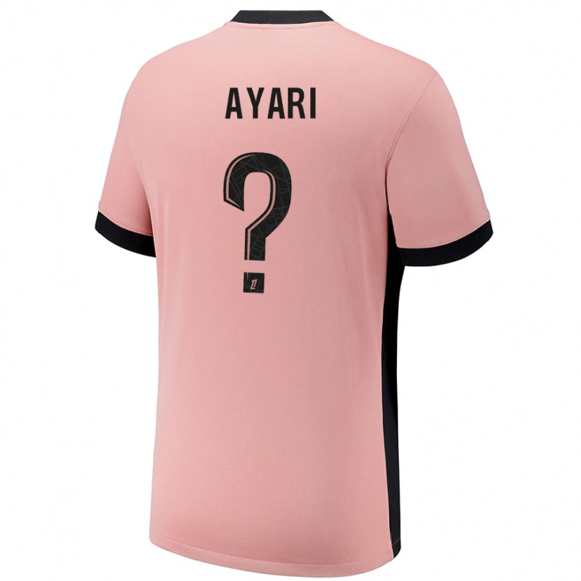 Danxen Uomo Maglia Adam Ayari #0 Rosa Ruggine Kit Gara Third 2024/25 Maglietta