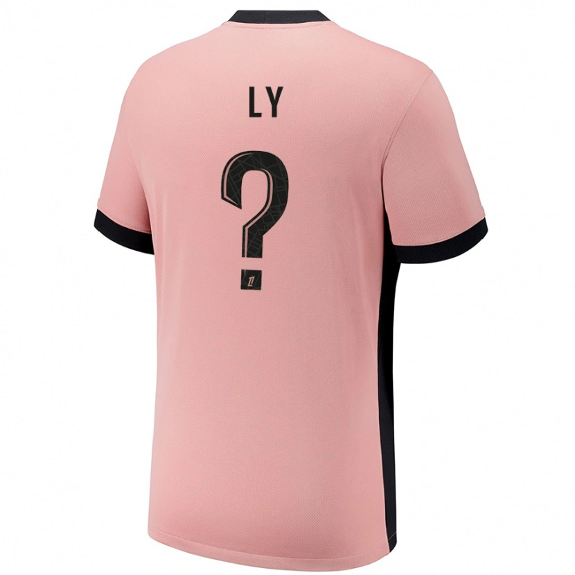 Danxen Uomo Maglia Elijah Ly #0 Rosa Ruggine Kit Gara Third 2024/25 Maglietta