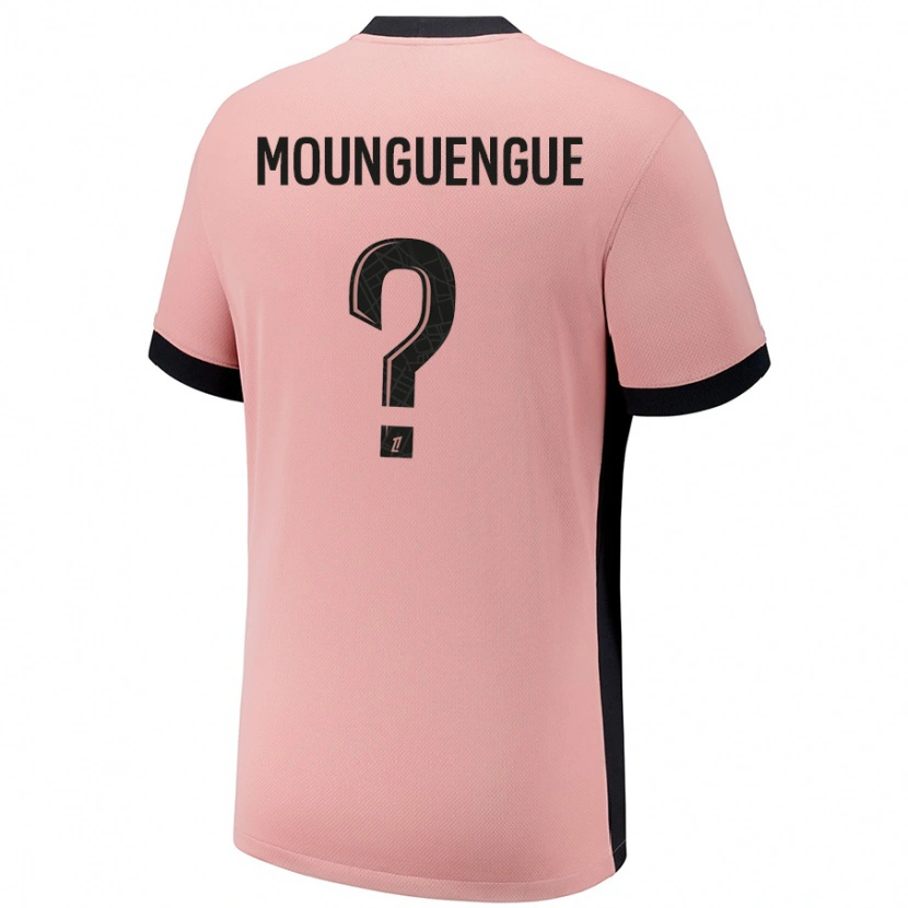 Danxen Uomo Maglia Pierre Mounguengue #0 Rosa Ruggine Kit Gara Third 2024/25 Maglietta