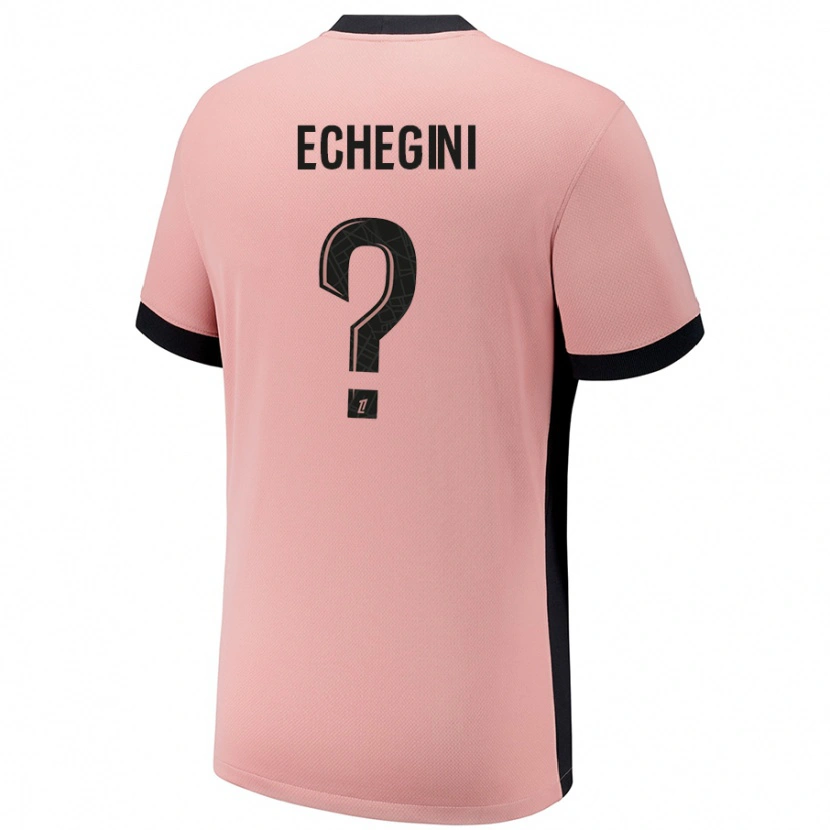 Danxen Uomo Maglia Jennifer Echegini #0 Rosa Ruggine Kit Gara Third 2024/25 Maglietta