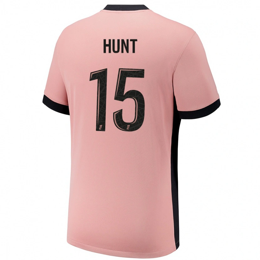 Danxen Uomo Maglia Clare Hunt #15 Rosa Ruggine Kit Gara Third 2024/25 Maglietta