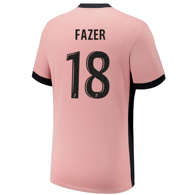 Danxen Uomo Maglia Laurina Fazer #18 Rosa Ruggine Kit Gara Third 2024/25 Maglietta