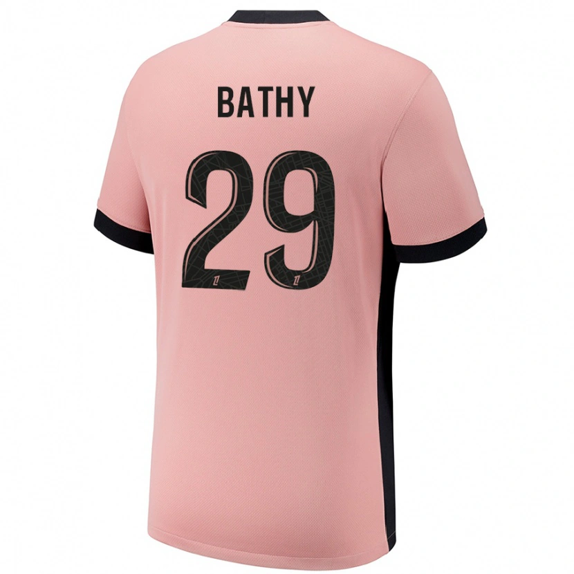 Danxen Uomo Maglia Griedge Mbock Bathy #29 Rosa Ruggine Kit Gara Third 2024/25 Maglietta