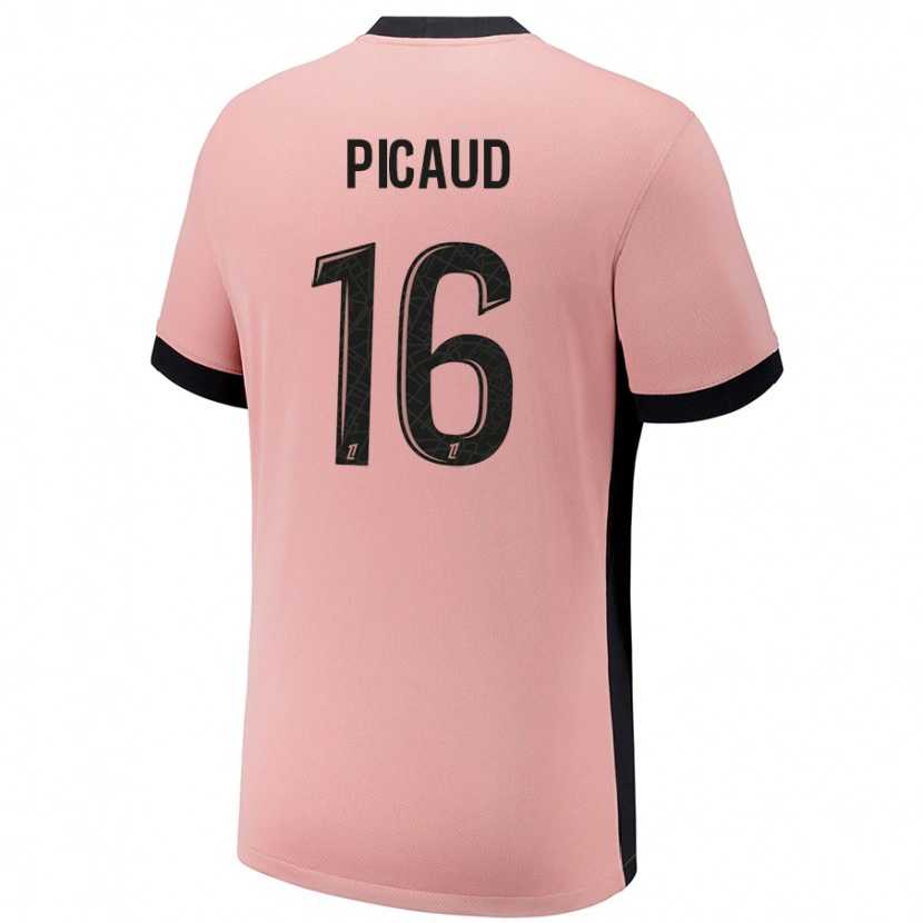 Danxen Uomo Maglia Constance Picaud #16 Rosa Ruggine Kit Gara Third 2024/25 Maglietta