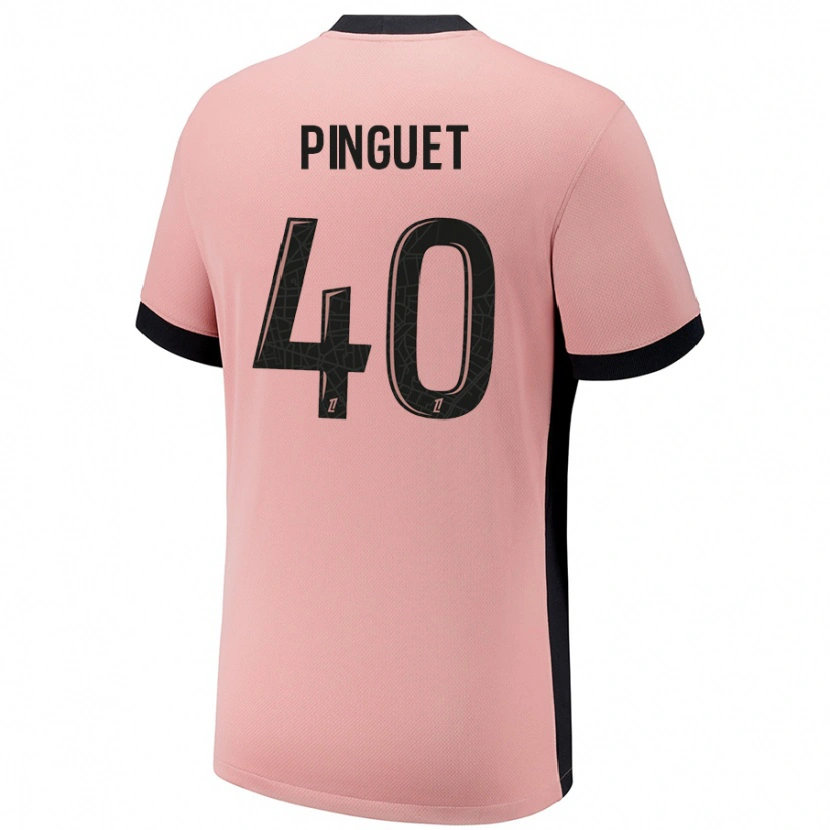 Danxen Uomo Maglia Alice Pinguet #40 Rosa Ruggine Kit Gara Third 2024/25 Maglietta