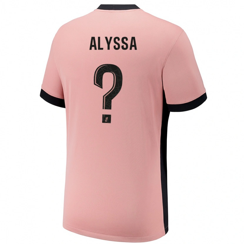Danxen Uomo Maglia Alyssa Fernandes #0 Rosa Ruggine Kit Gara Third 2024/25 Maglietta