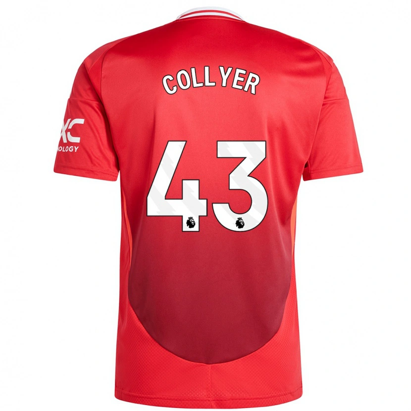 Danxen Donna Maglia Toby Collyer #43 Rosso Brillante Kit Gara Home 2024/25 Maglietta