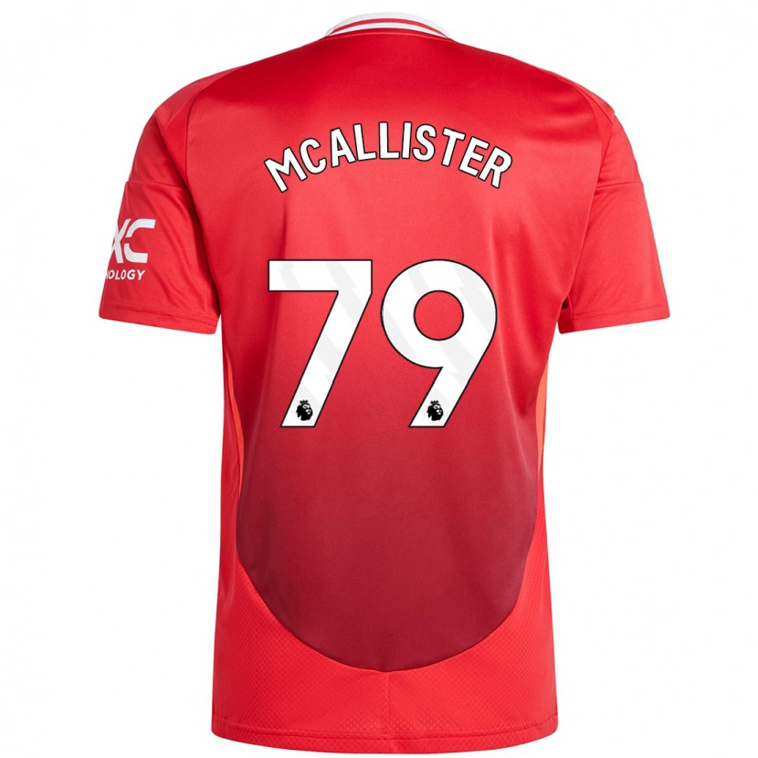 Danxen Donna Maglia Finley Mcallister #79 Rosso Brillante Kit Gara Home 2024/25 Maglietta