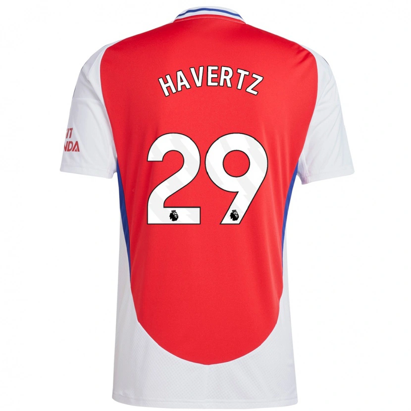 Danxen Donna Maglia Kai Havertz #29 Rosso Bianco Kit Gara Home 2024/25 Maglietta