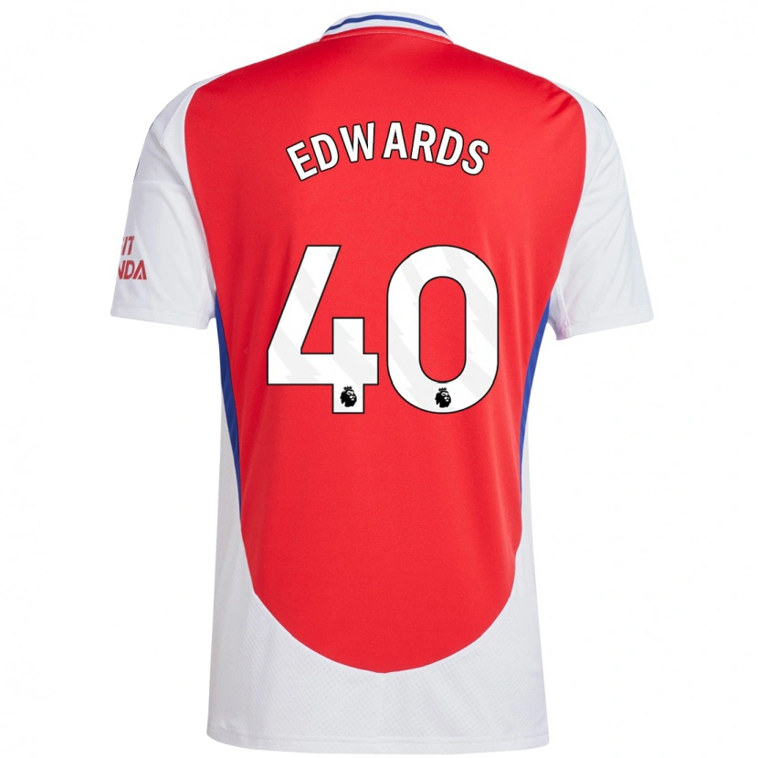 Danxen Donna Maglia Khayon Edwards #40 Rosso Bianco Kit Gara Home 2024/25 Maglietta