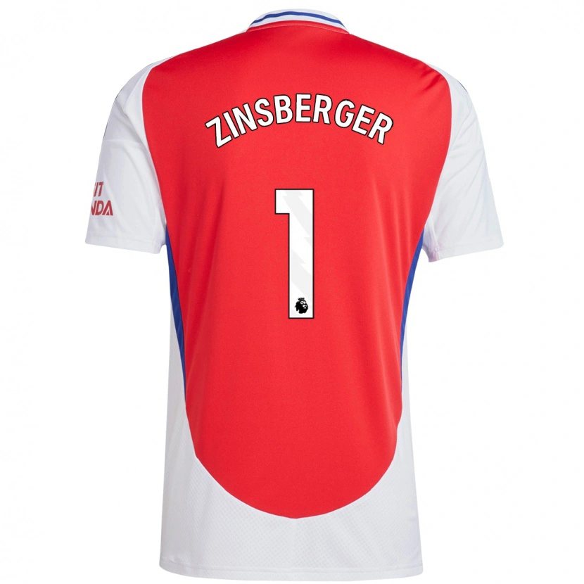 Danxen Donna Maglia Manuela Zinsberger #1 Rosso Bianco Kit Gara Home 2024/25 Maglietta