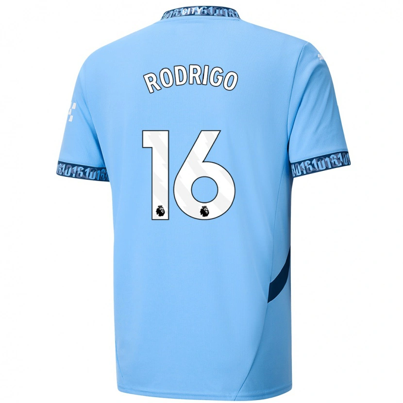 Danxen Donna Maglia Rodri #16 Blu Navy Kit Gara Home 2024/25 Maglietta