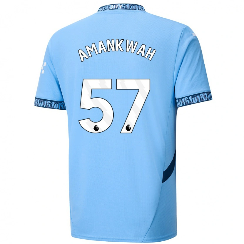 Danxen Donna Maglia Yeboah Amankwah #57 Blu Navy Kit Gara Home 2024/25 Maglietta