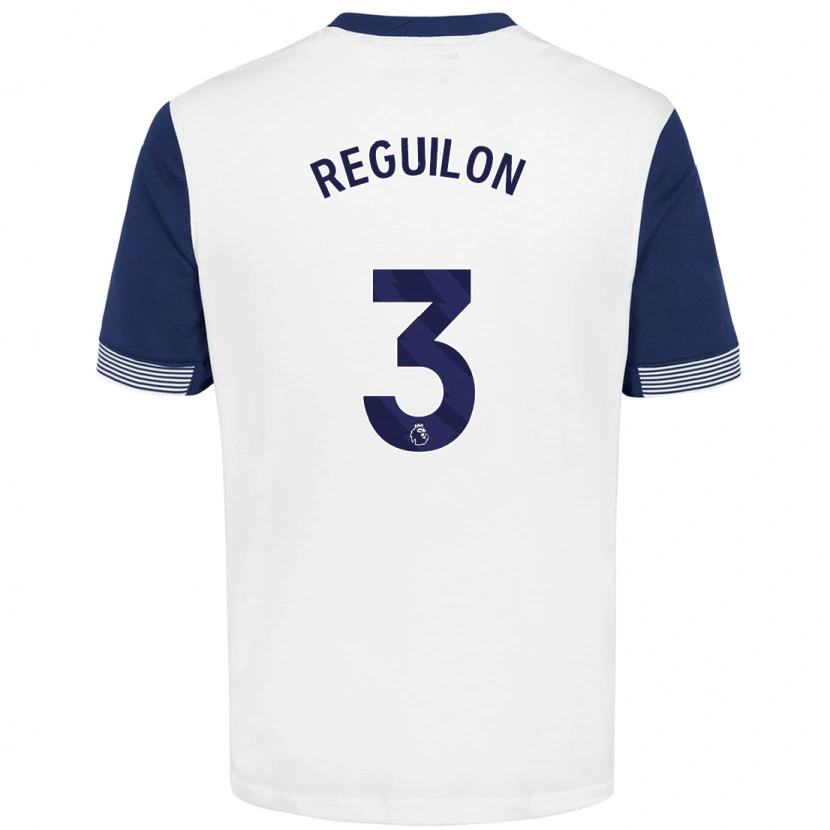 Danxen Donna Maglia Sergio Reguilón #3 Bianco Blu Kit Gara Home 2024/25 Maglietta