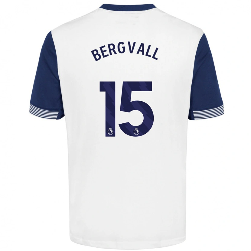 Danxen Donna Maglia Lucas Bergvall #15 Bianco Blu Kit Gara Home 2024/25 Maglietta