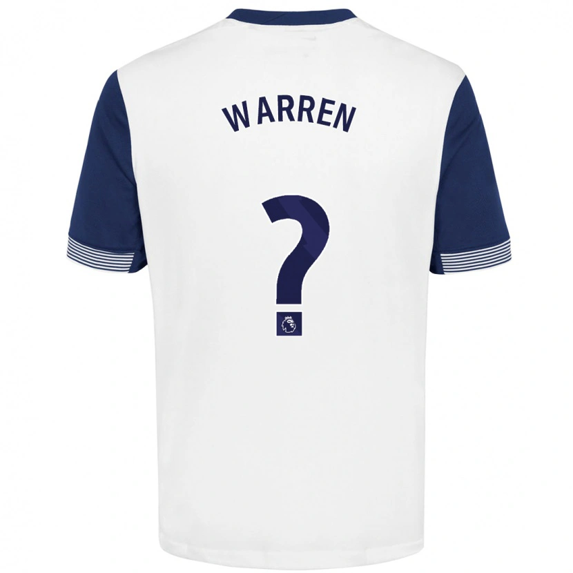 Danxen Donna Maglia Charlie Warren #0 Bianco Blu Kit Gara Home 2024/25 Maglietta
