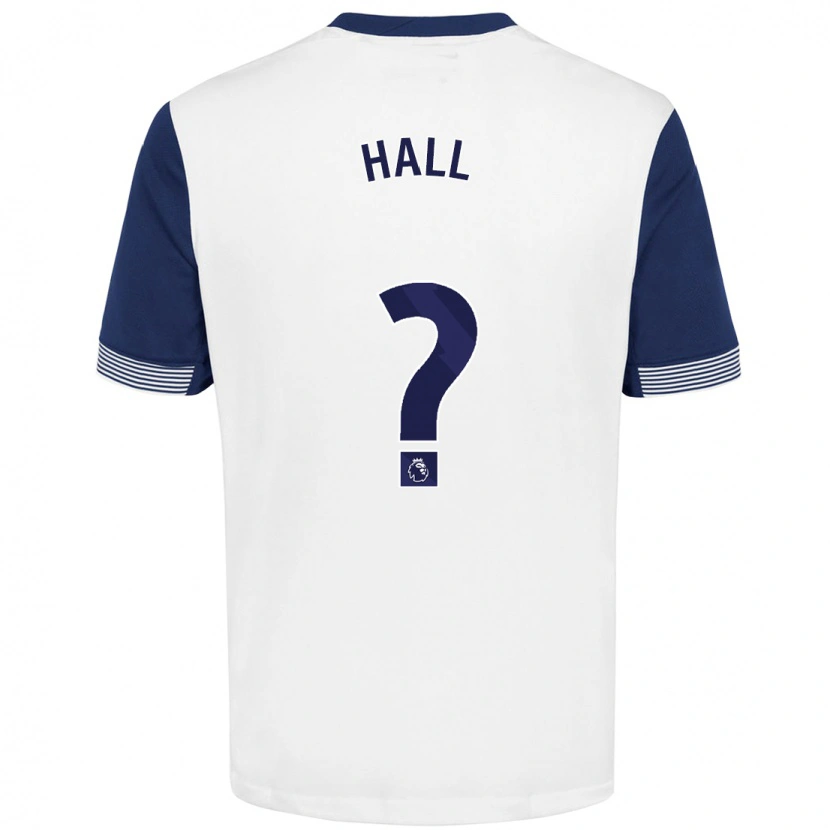 Danxen Donna Maglia Tye Hall #0 Bianco Blu Kit Gara Home 2024/25 Maglietta