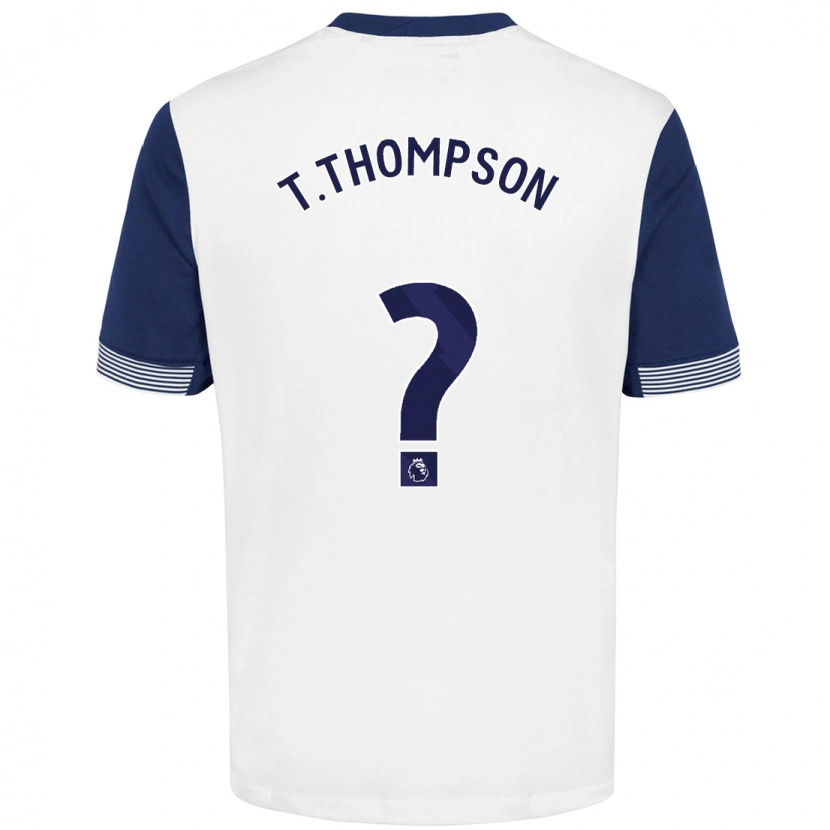 Danxen Donna Maglia Tynan Thompson #0 Bianco Blu Kit Gara Home 2024/25 Maglietta