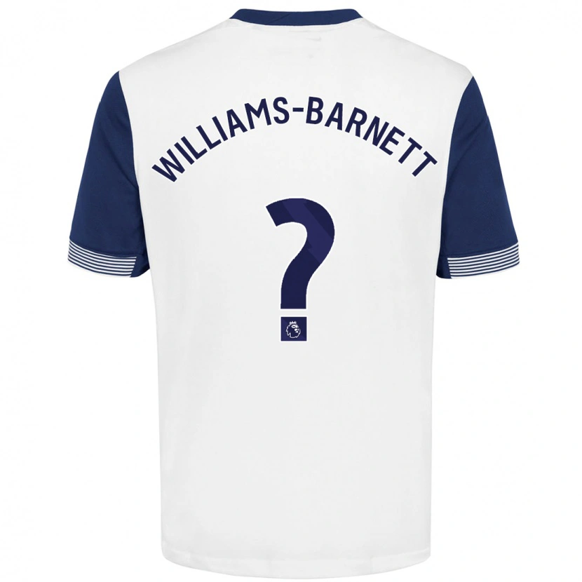 Danxen Donna Maglia Lucá Williams-Barnett #0 Bianco Blu Kit Gara Home 2024/25 Maglietta