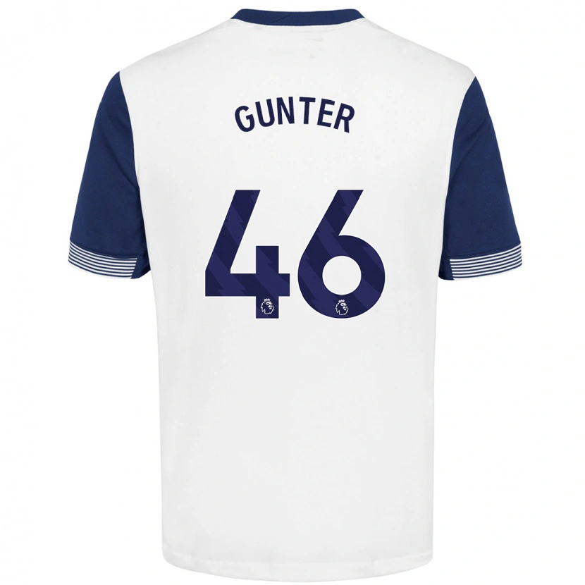 Danxen Donna Maglia Luca Gunter #46 Bianco Blu Kit Gara Home 2024/25 Maglietta