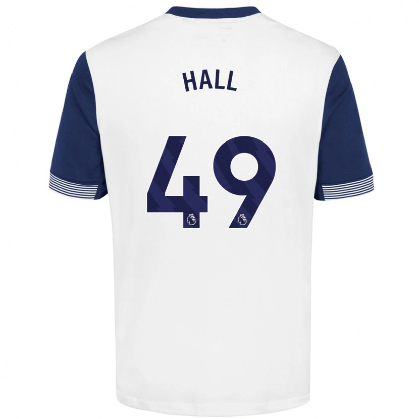 Danxen Donna Maglia Tyrese Hall #49 Bianco Blu Kit Gara Home 2024/25 Maglietta