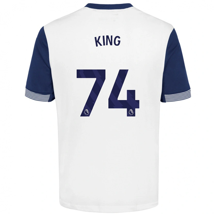 Danxen Donna Maglia Maeson King #74 Bianco Blu Kit Gara Home 2024/25 Maglietta