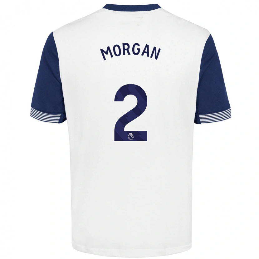 Danxen Donna Maglia Esther Morgan #2 Bianco Blu Kit Gara Home 2024/25 Maglietta