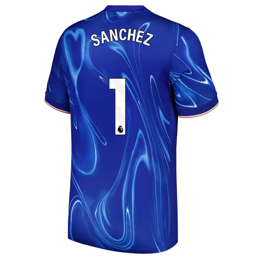 Danxen Donna Maglia Robert Sánchez #1 Blu Bianco Kit Gara Home 2024/25 Maglietta