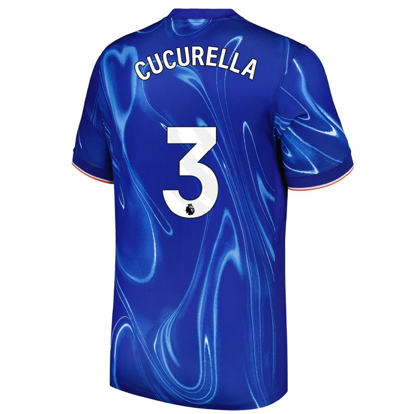 Danxen Donna Maglia Marc Cucurella #3 Blu Bianco Kit Gara Home 2024/25 Maglietta