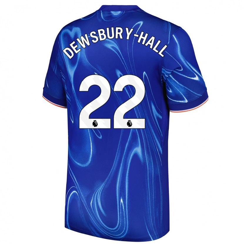 Danxen Donna Maglia Kiernan Dewsbury-Hall #22 Blu Bianco Kit Gara Home 2024/25 Maglietta