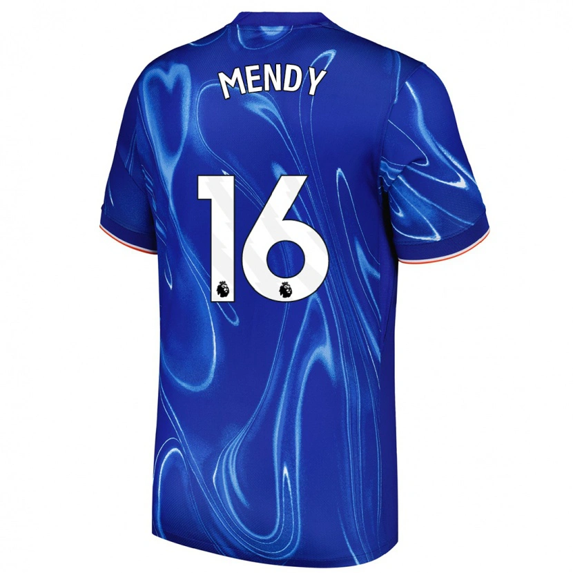 Danxen Donna Maglia Edouard Mendy #16 Blu Bianco Kit Gara Home 2024/25 Maglietta