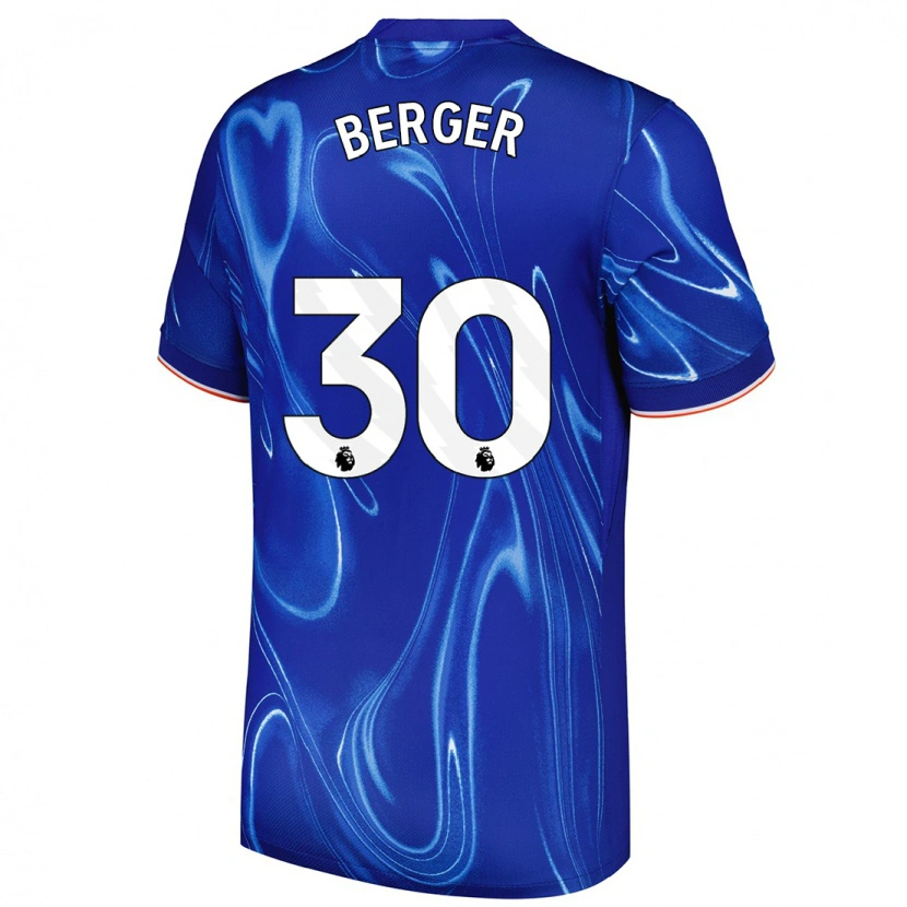 Danxen Donna Maglia Ann-Katrin Berger #30 Blu Bianco Kit Gara Home 2024/25 Maglietta