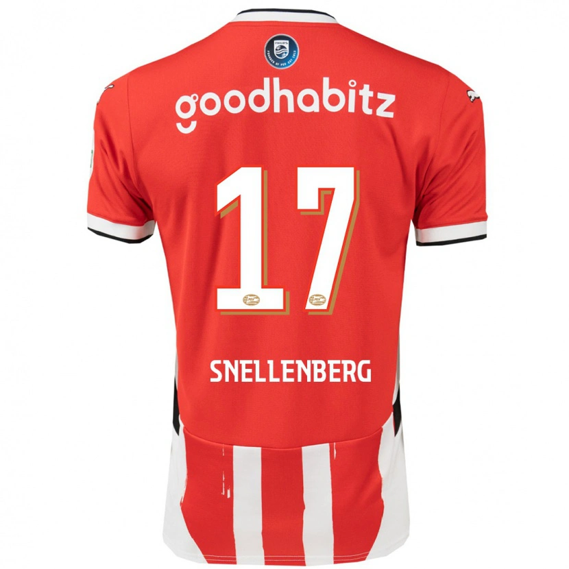 Danxen Donna Maglia Maxime Snellenberg #17 Rosso Bianco Kit Gara Home 2024/25 Maglietta