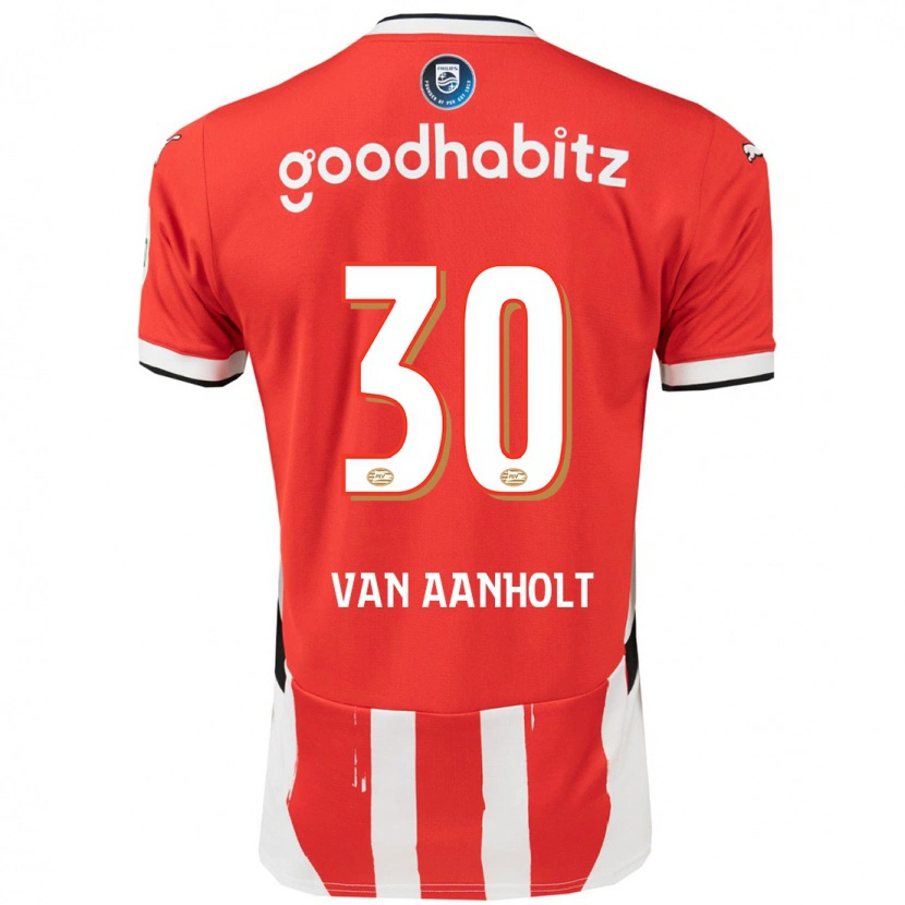 Danxen Donna Maglia Patrick Van Aanholt #30 Rosso Bianco Kit Gara Home 2024/25 Maglietta