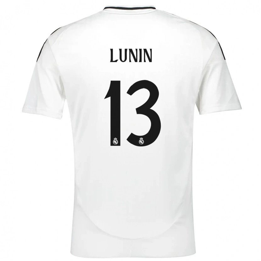 Danxen Donna Maglia Andriy Lunin #13 Bianco Kit Gara Home 2024/25 Maglietta