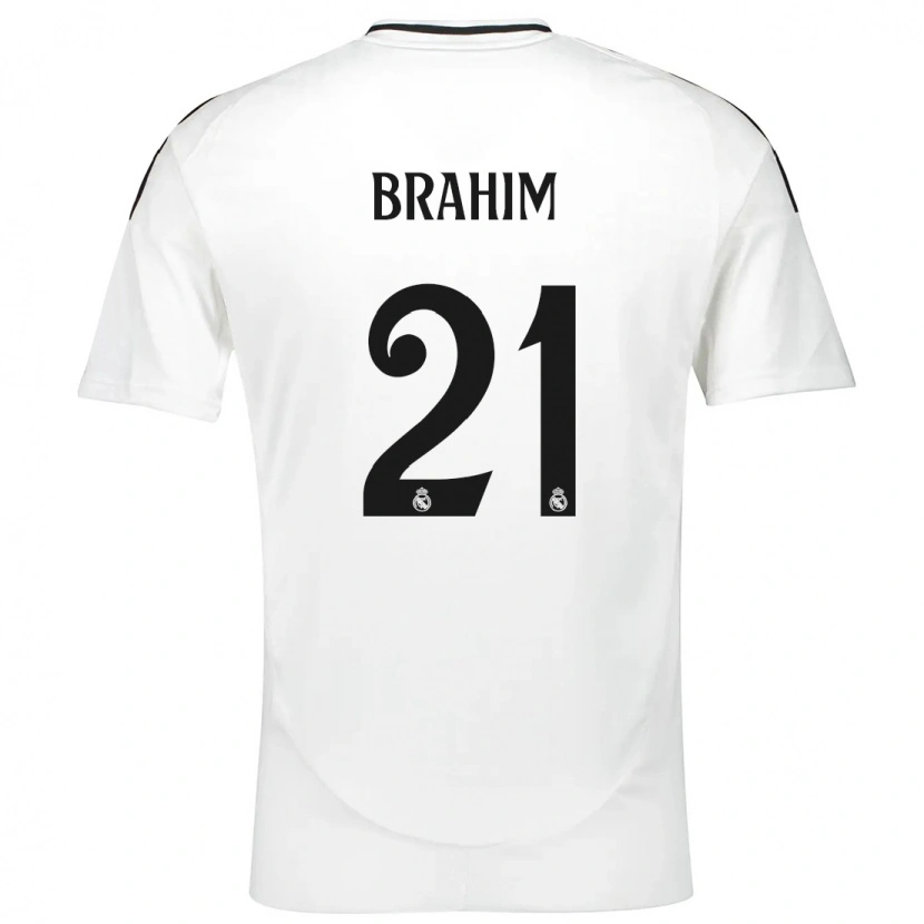 Danxen Donna Maglia Brahim Díaz #21 Bianco Kit Gara Home 2024/25 Maglietta